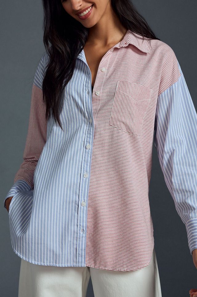 Maeve The Bennet Buttondown Shirt: Mixed Stripe Edition #2