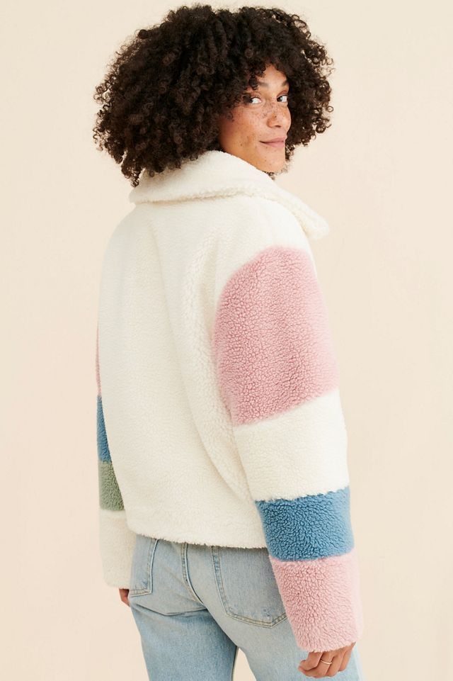 Vigoss Colorblock Fuzzy Jacket #1