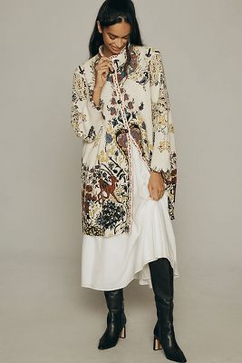 Aldo Martins Jacquard Printed Sweater Coat