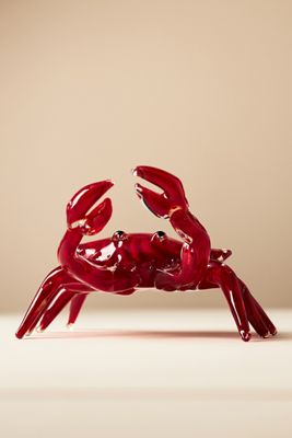 Oggetto Decorativo Granchio in Vetro Artistico