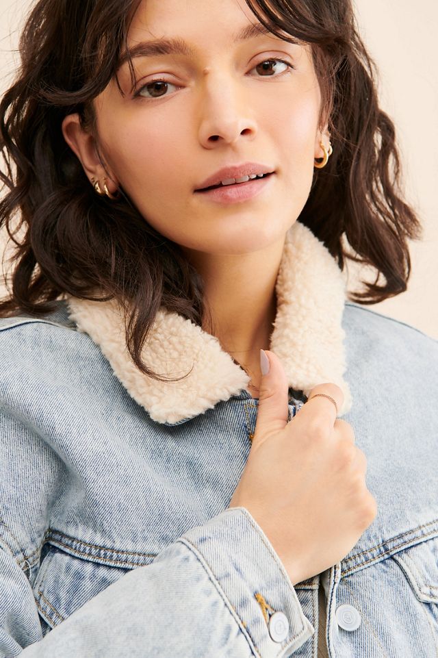 Vigoss Sherpa Lined Denim Jacket #2