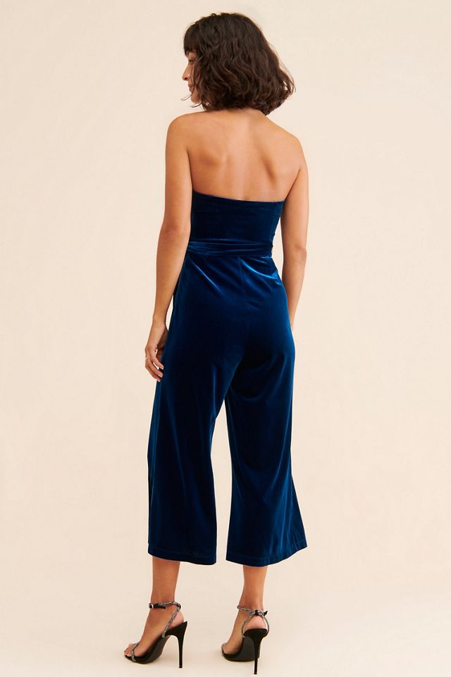 NSR Dora Velvet Strapless Jumpsuit #1