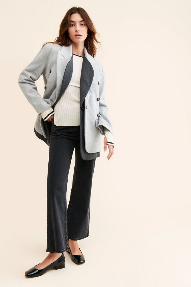 FRENCHMAUVE Double Blazer Oversized Coat #3