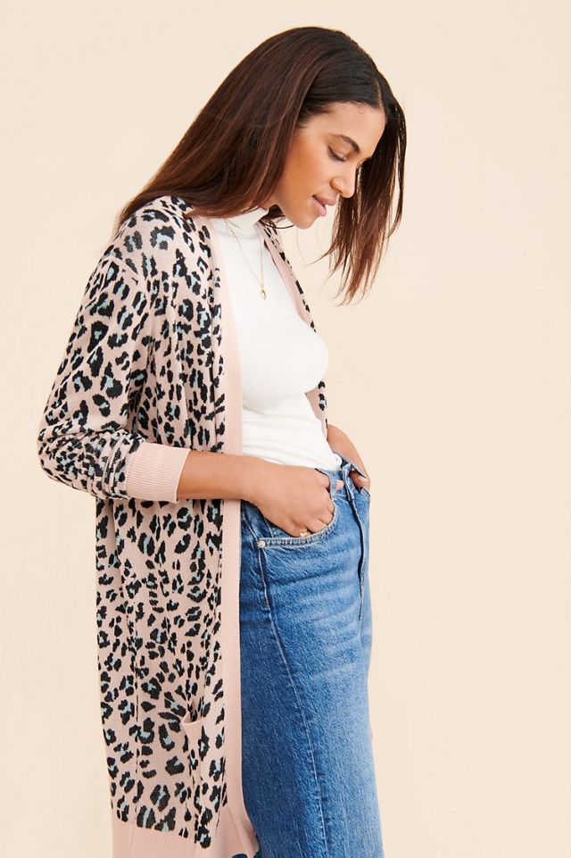 Theo & Spence Jersey Leopard Cardigan #3