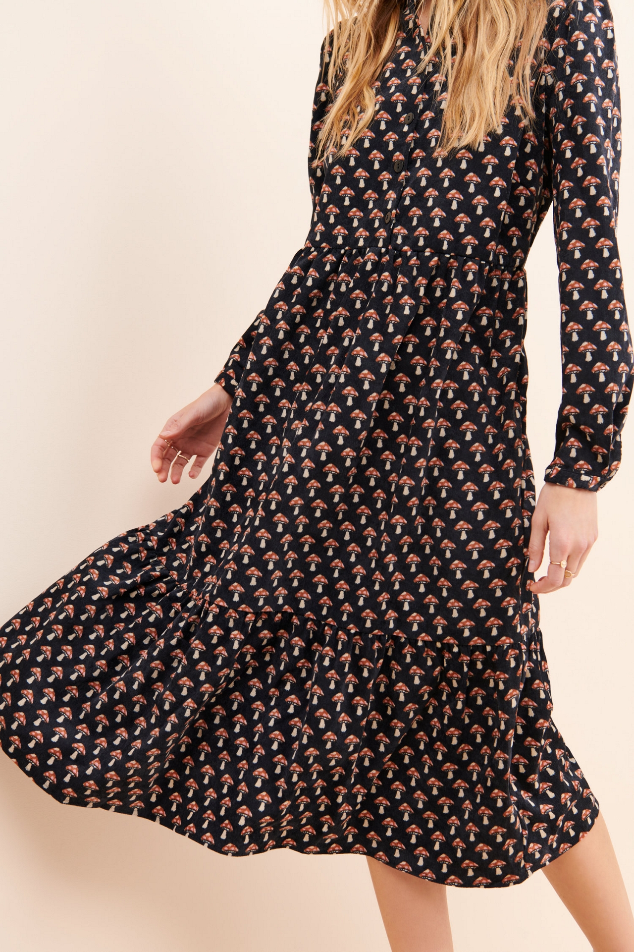 Louche Macha Mushroom Midi Dress