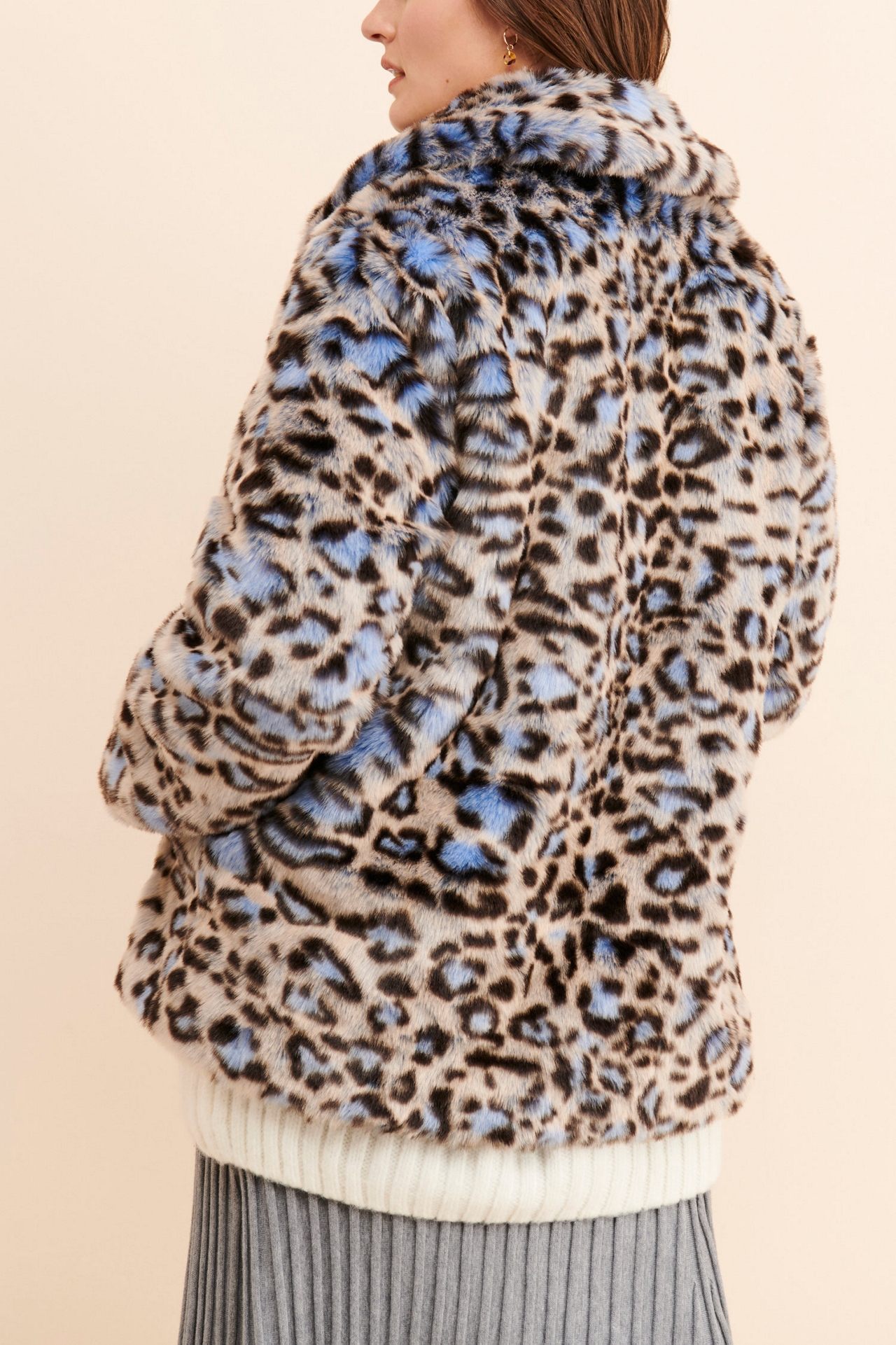Avec Les Filles Cozy Leopard Faux Fur Coat