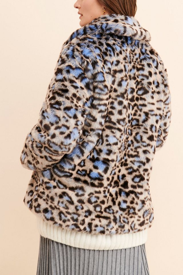 Avec Les Filles Cozy Leopard Faux Fur Coat #1