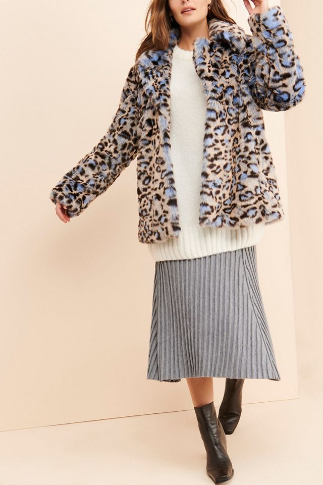 Avec Les Filles Cozy Leopard Faux Fur Coat #2