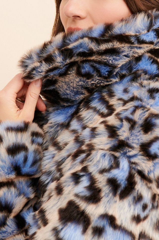Avec Les Filles Cozy Leopard Faux Fur Coat #3