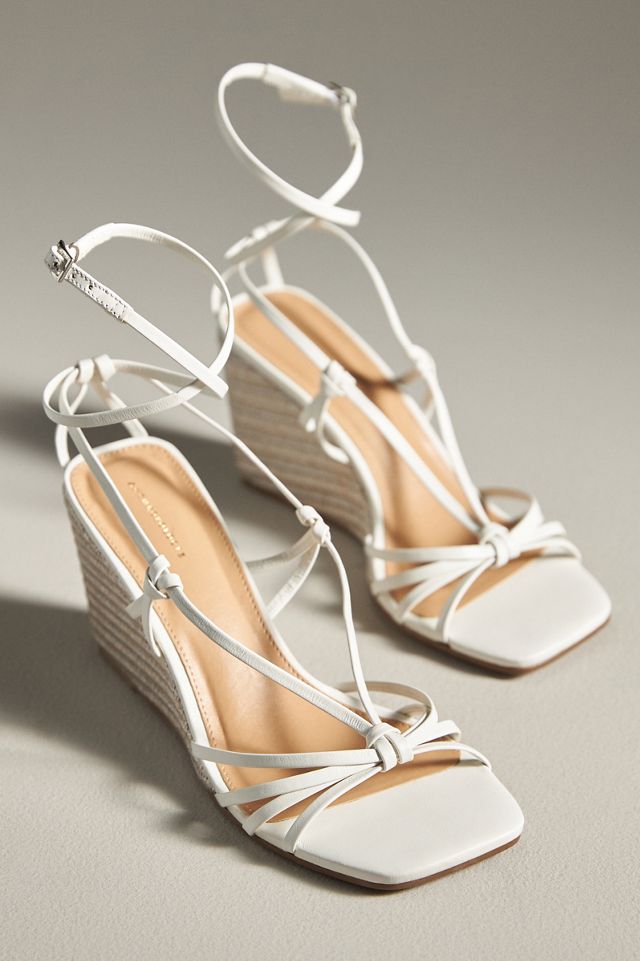 By Anthropologie Strappy Wedge Heels #1