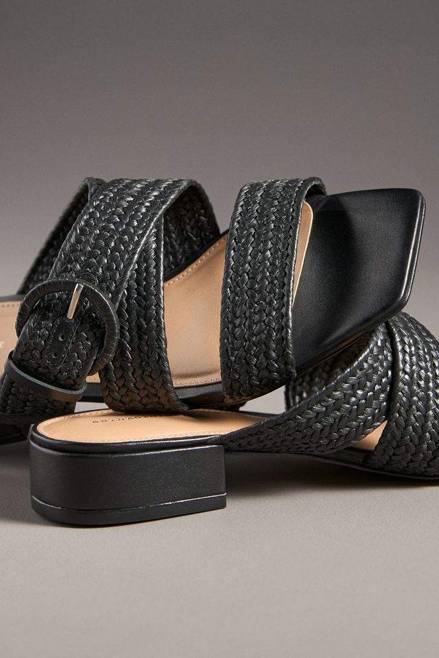By Anthropologie Raffia Buckle Sandals #2
