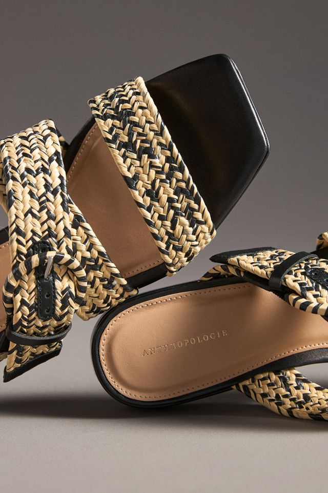 By Anthropologie Raffia Buckle Sandals #2