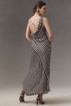 BHLDN Carissa Cowl-Neck Draped Printed Midi Dress