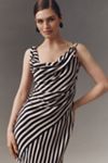 BHLDN Carissa Cowl-Neck Draped Printed Midi Dress