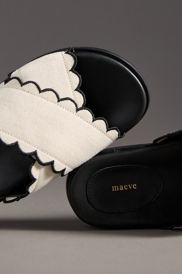 Maeve Scallop Banded Slide Sandals #2