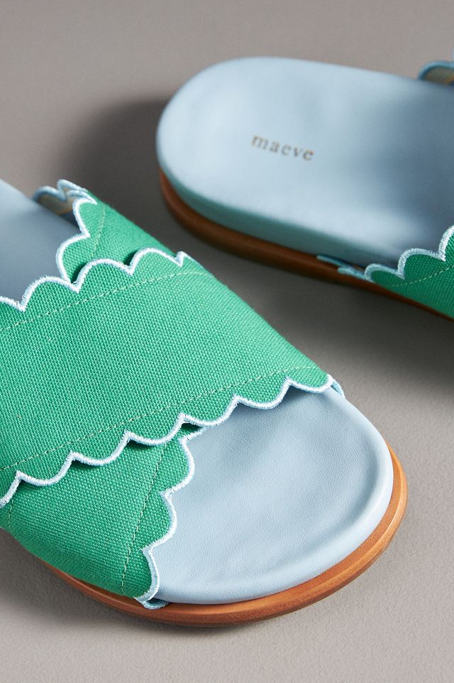 Maeve Scallop Banded Slide Sandals #2