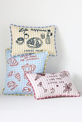 dduende studio Café Icon Cotton Pillow