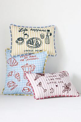 dduende studio Café Icon Cotton Pillow