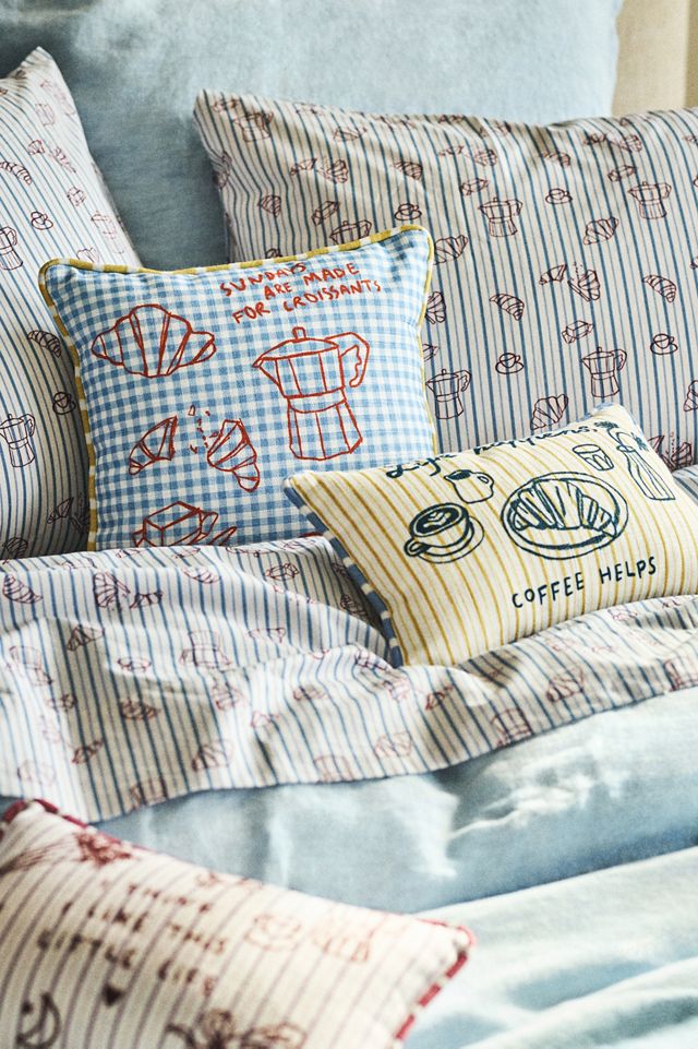 dduende studio Café Icon Cotton Pillow