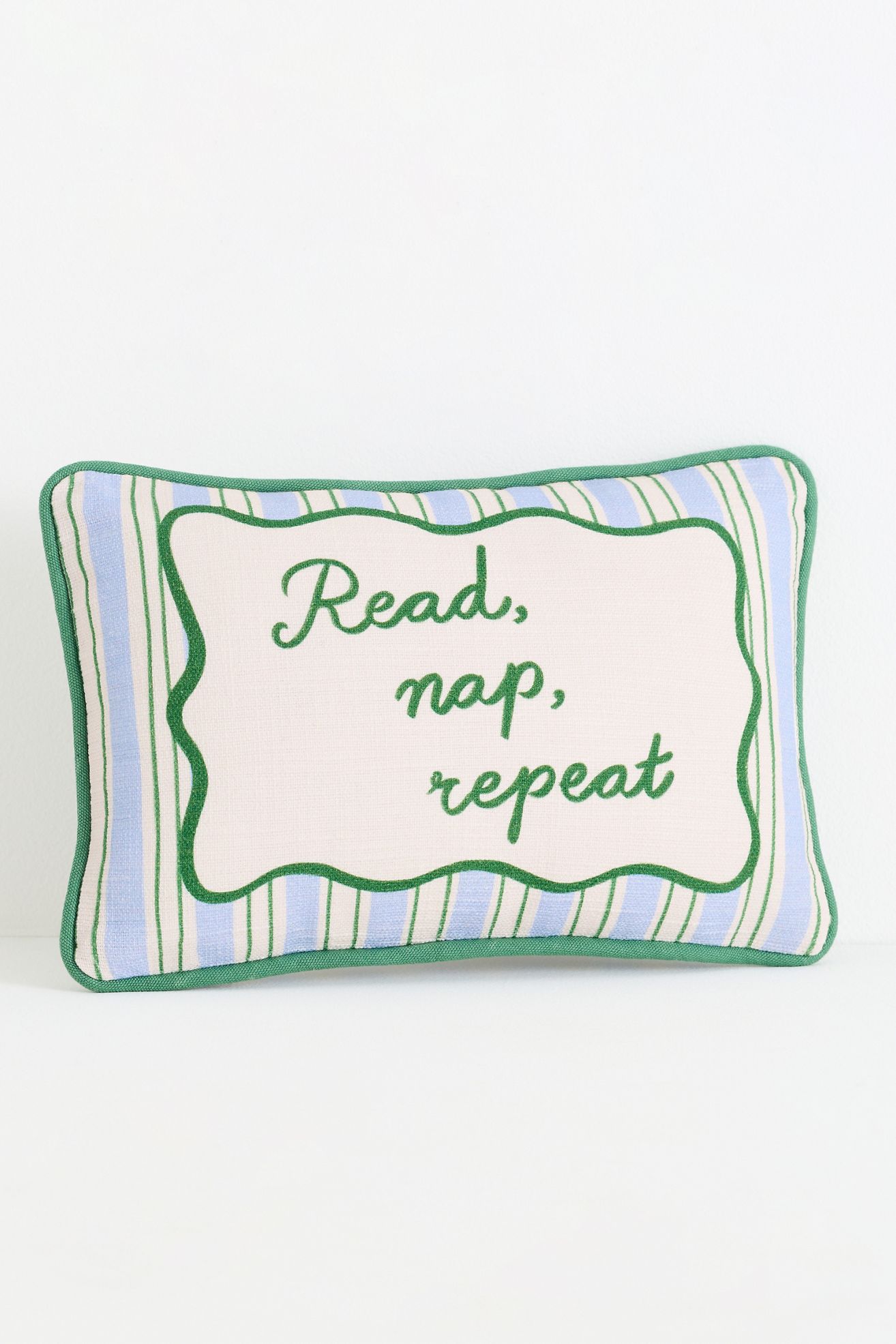dduende studio Café Icon Cotton Pillow - Red Nap Repeat 12" X 8", Assorted