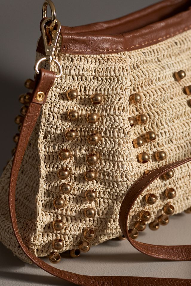 Sensi Studio Beaded Toquilla Straw Crossbody Clutch #3