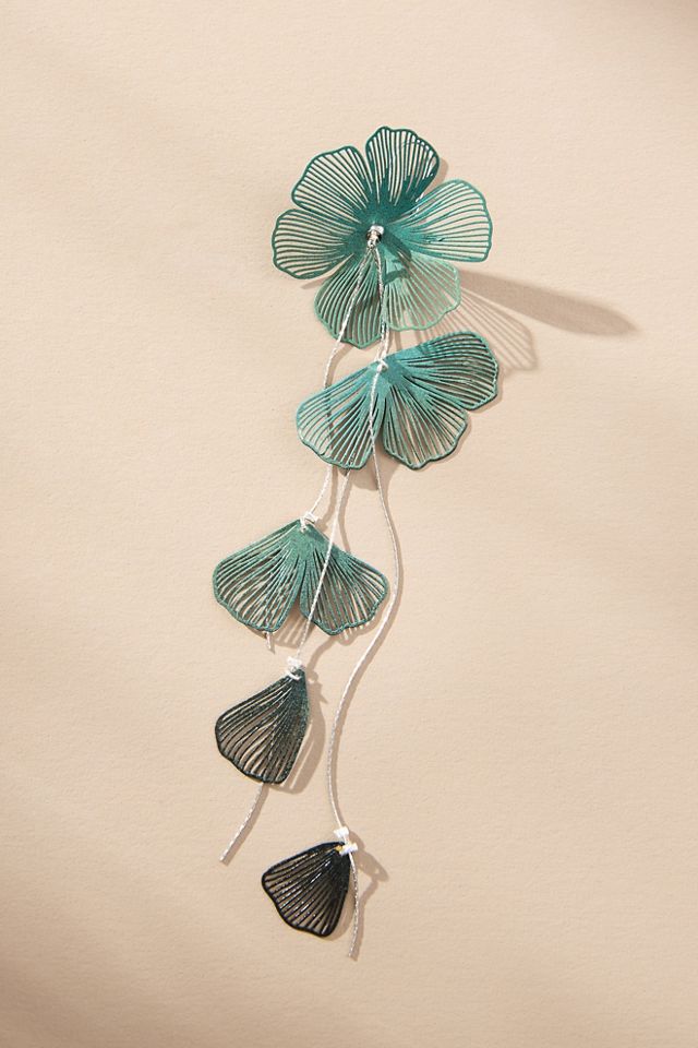 Long Flower Drop Earrings