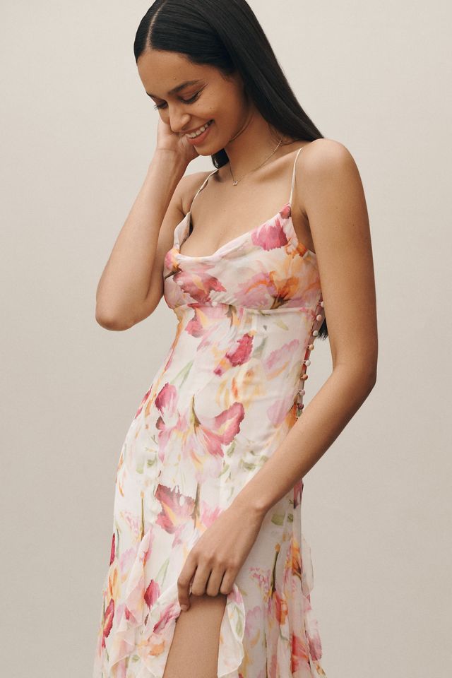 Nicholas the Label Kamila Ruffle Cowl Silk Gown #2
