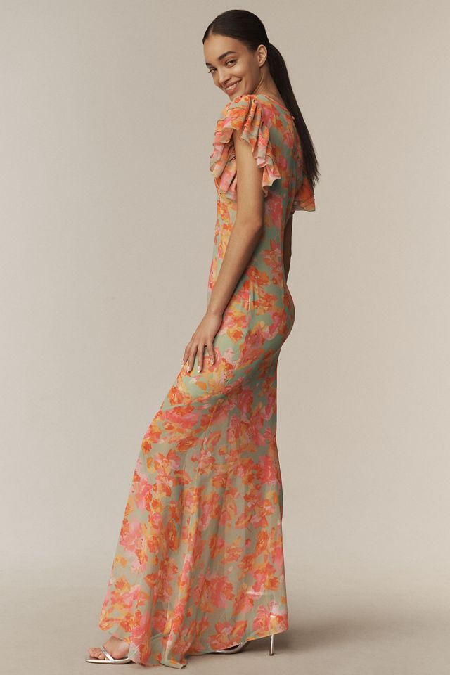 De La Vali Bougainvillea Maxi Dress