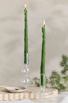 Terrain Asparagus Beeswax Tapers, Set Of 2