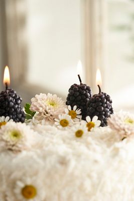 Happy Organics Blackberry Beeswax Candles, Set of 10