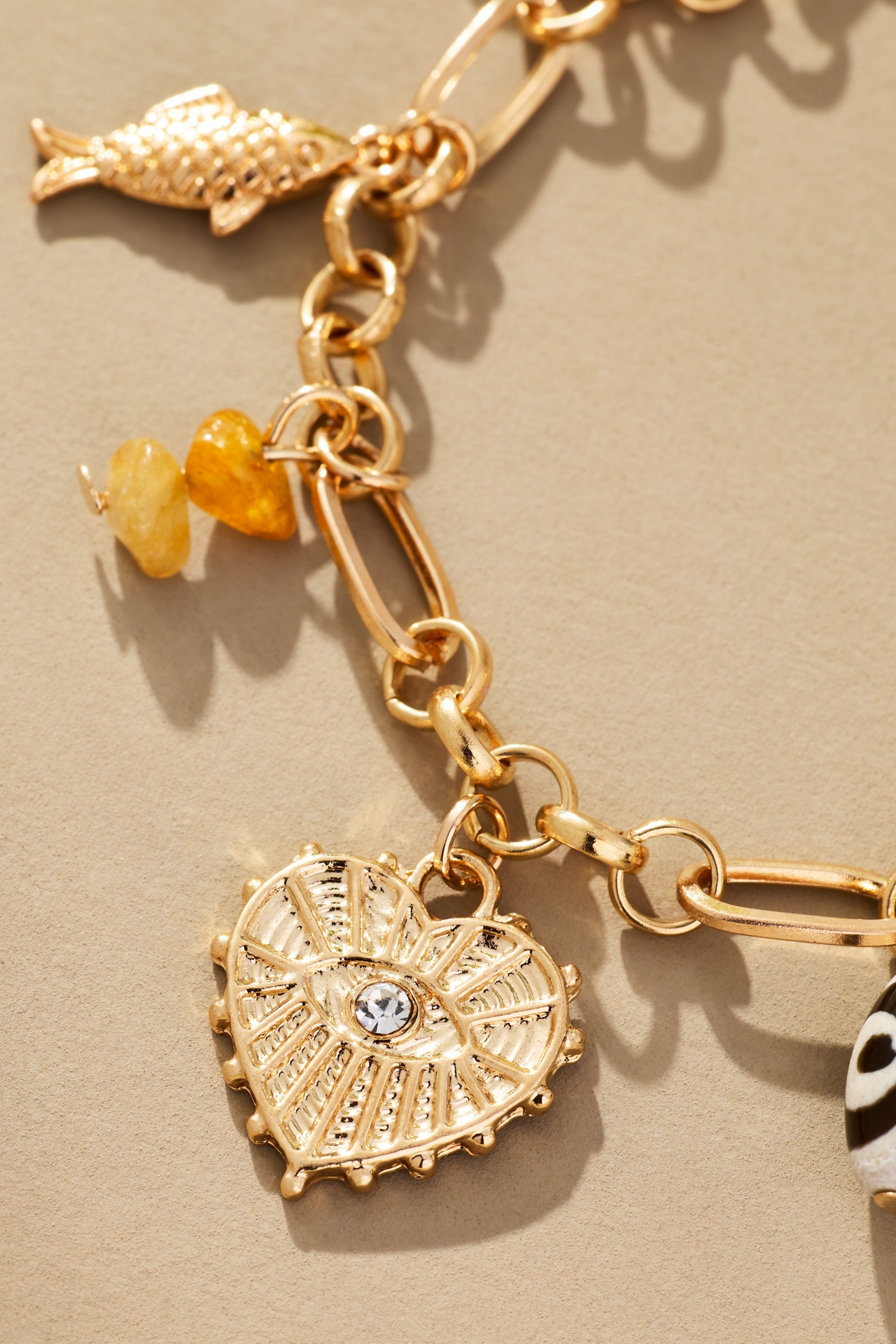Lulla Heart & Key Charm Bracelet