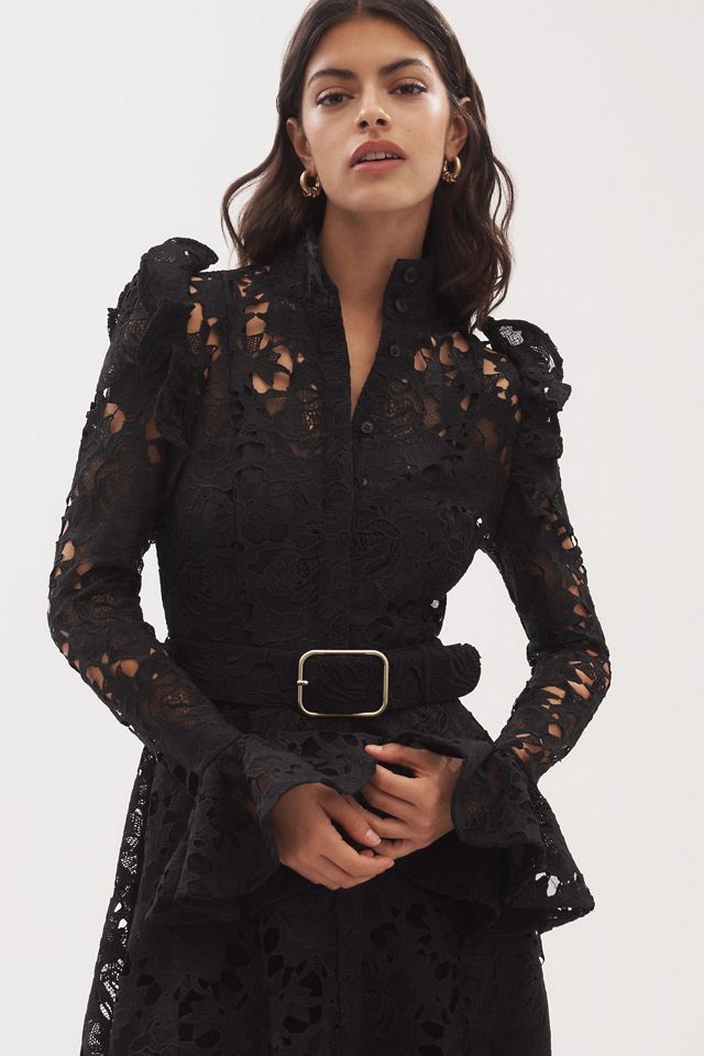 【Leo Lin】Butterfly Sleeve Midi Dress Aliyah Lace Butterfly Sleeve Midi Dress - Snow | LEO LIN