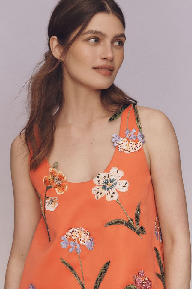 LEO LIN Helaine Scoop-Neck Floral Embroidered Top #3