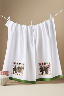 Pomegranate Embroidered Dish Towels, Set of 2