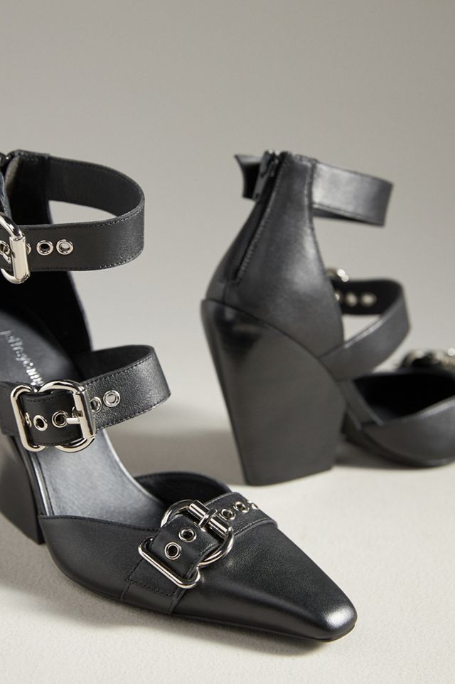 Jeffrey Campbell Evander Moto Wood-Bottom Heels #2
