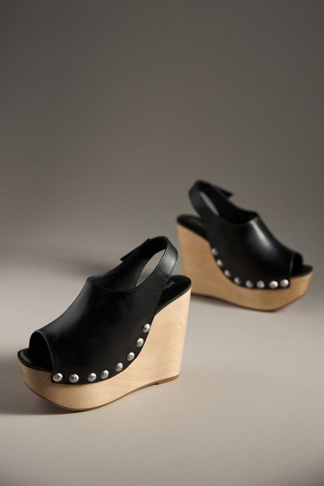 Jeffrey Campbell Snick Wood-Bottom Wedge Heels #1