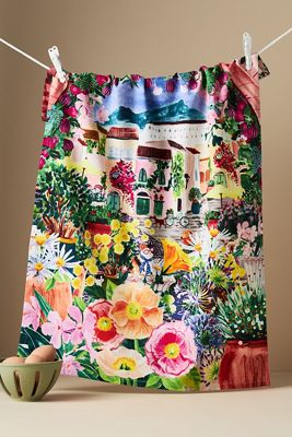 Cat Summer Dish Towel