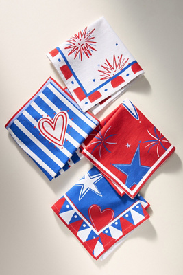 Nephthys Illustrated Napkins, Set Of 4