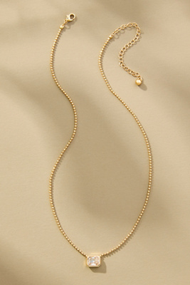 By Anthropologie Mixed Crystal Necklace In Gold