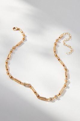 By Anthropologie Mixed Bead Chain Necklace In Gold