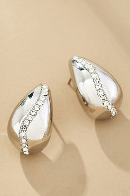 The Petra Drop Earrings: Crystal-Inset Edition