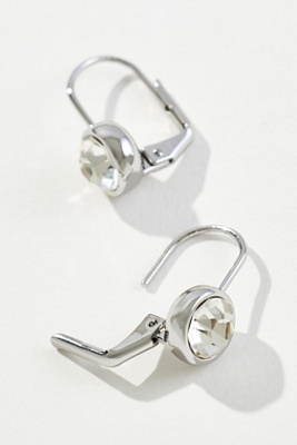 By Anthropologie Crystal Drop Earrings In Silver