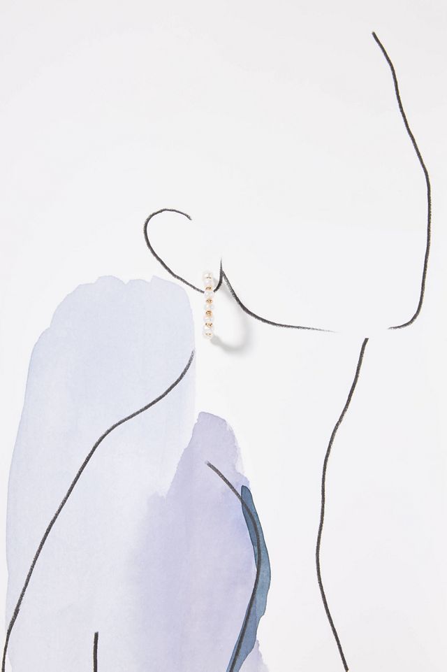 Pearl Hoop Earrings #2