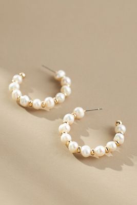 Pearl Hoop Earrings
