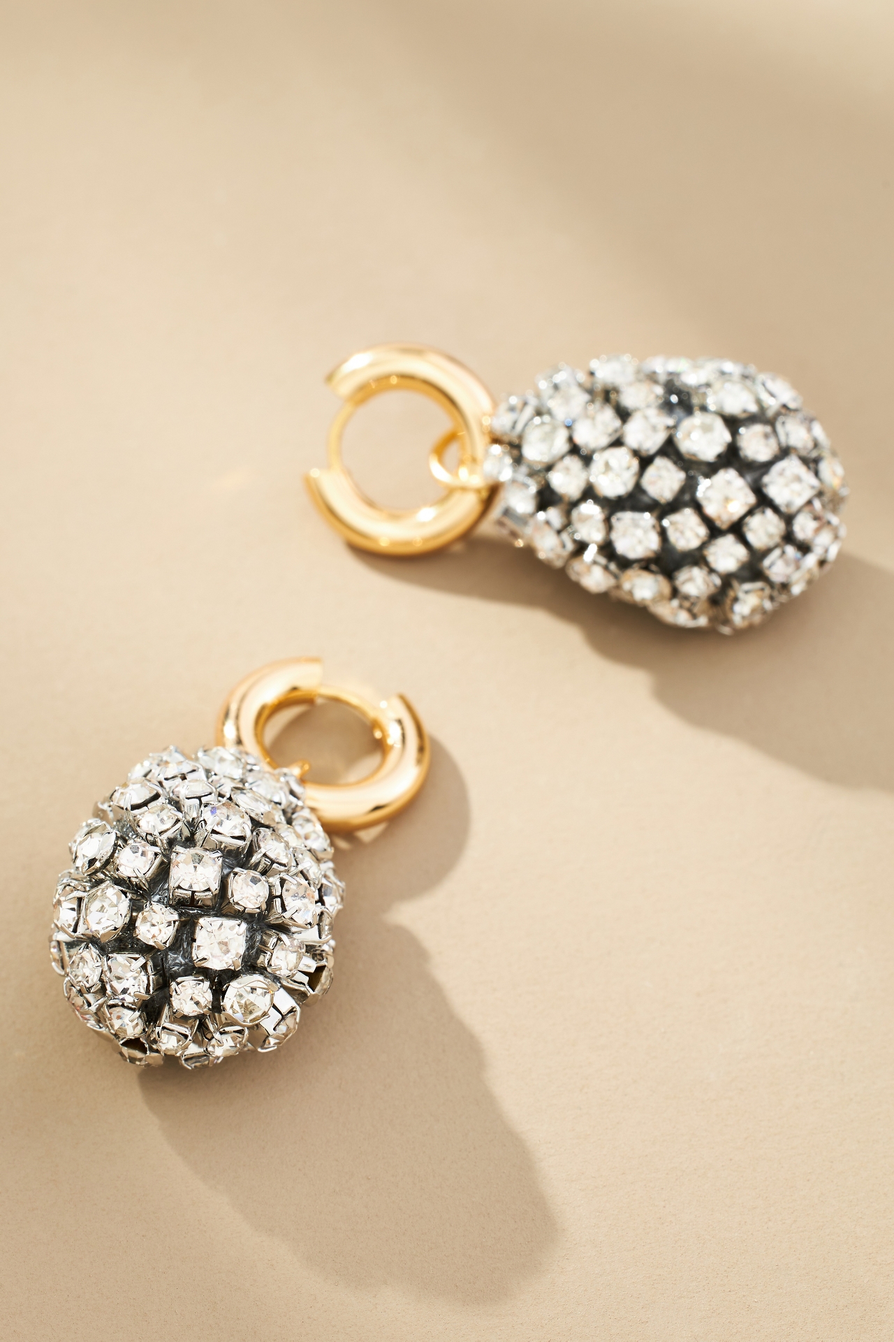 Pavé Charm Huggie Earrings