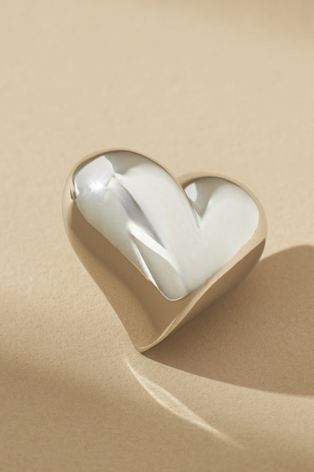 Sculpted Heart Post Earrings #1