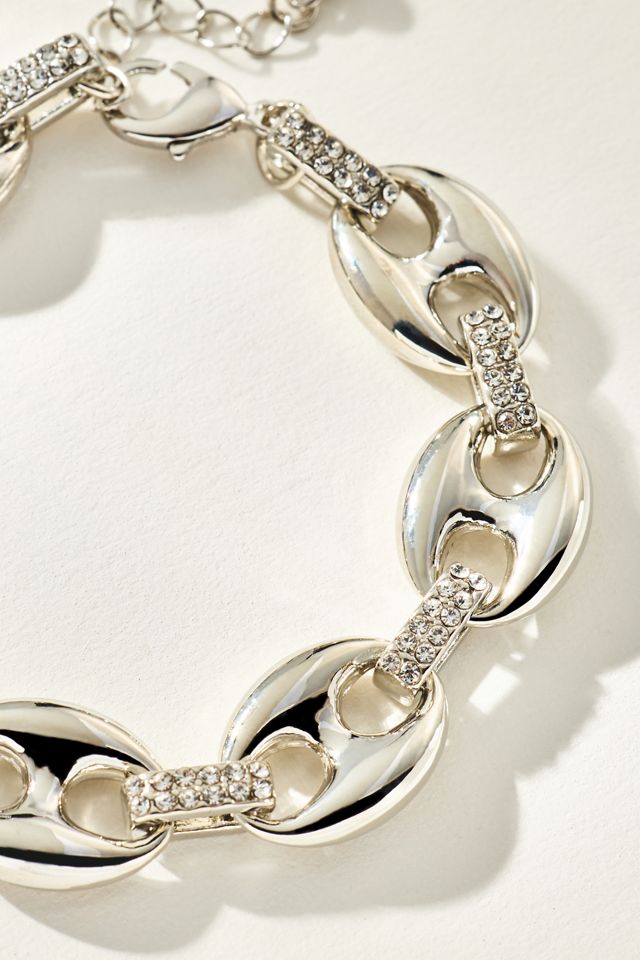 Pavé Pop Tab Link Bracelet #1