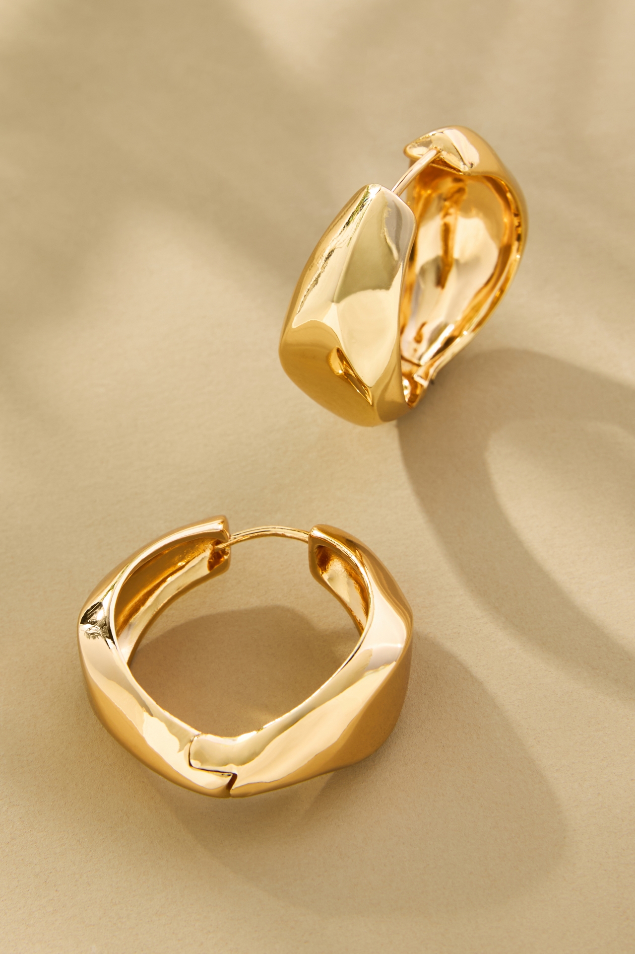 Faceted Hoop Earrings