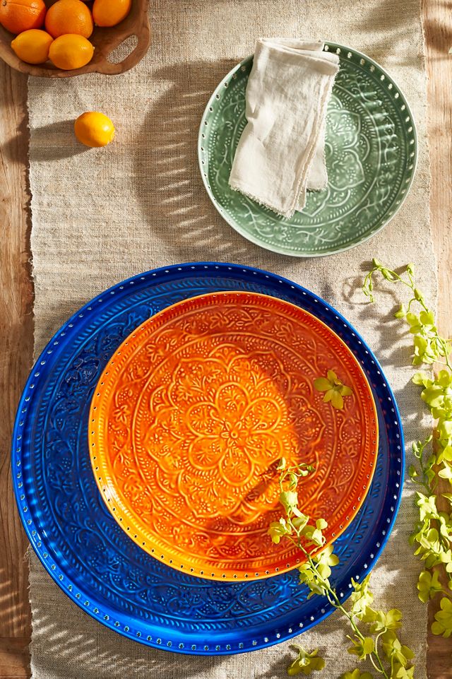 Patterned Enamel Round Tray | AnthroHome