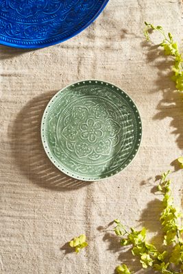 Patterned Enamel Round Tray